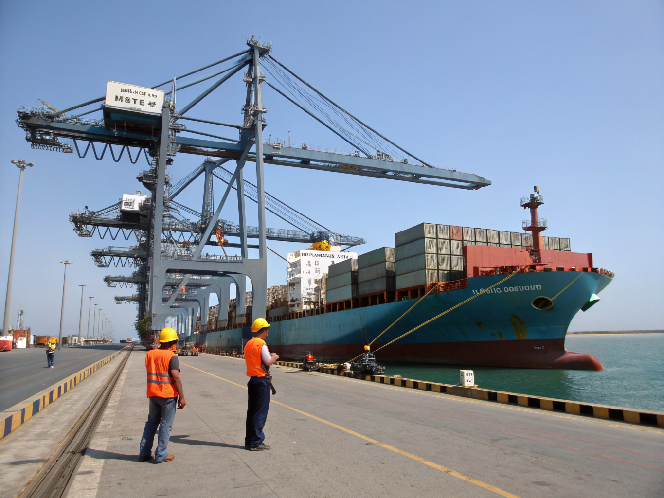 Commercial vessel logistics managed at regional terminal